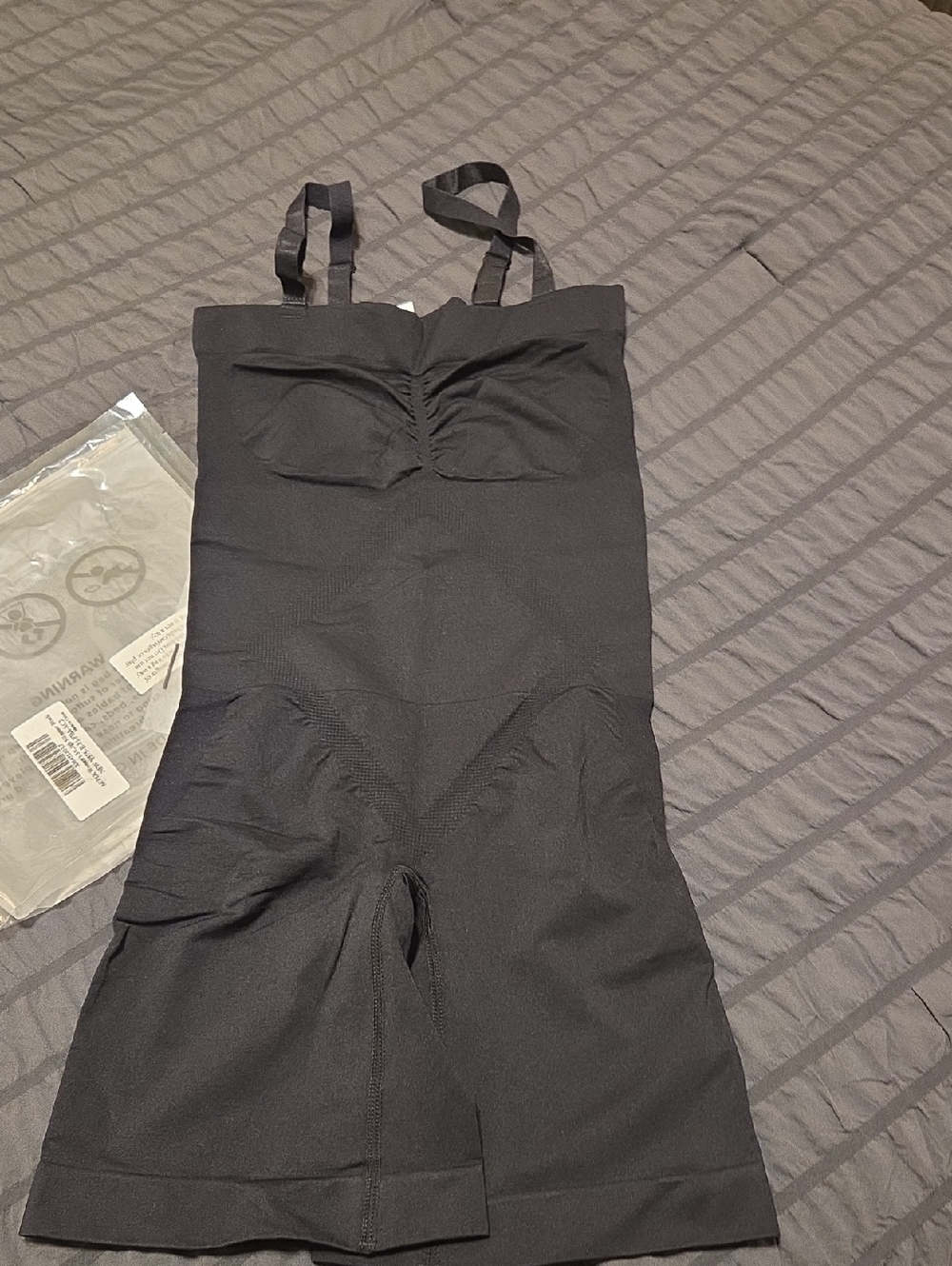 Black Shapewear Bodysuit with Adjustable Straps